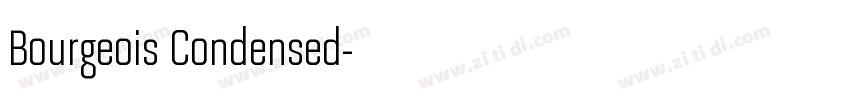 Bourgeois Condensed字体转换